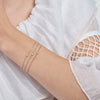 Adjustable Diamond Cut Beaded Chain Bracelet