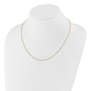 Sterling Silver Gold-plated Adjustable 1mm Spiga Chain