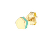Domed Pentagon Stud w/Lt. Turq Enamel