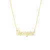 5mm Script Font Nameplate Necklace