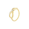 Half-CZ Infinity Ring