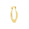Textured Octagon-Shaped Mini Hoop Earrings