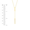 Diamond and Polished Bars Lariat Necklace
