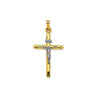 Two-Tone Hollow Crucifix Pendant