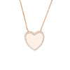 Sterling Silver Heart with CZ Frame Adjustable Necklace