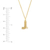 Block Lined Initial 'J' with Diamond Necklace