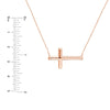 Large Sideways Cross Adjustable Necklace