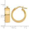 10K Gold Polished Hoop Earrings