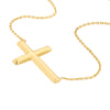 Sterling Silver Sideways Cross Necklace