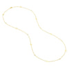 Sterling Silver CZ and Open Heart Station Long Necklace
