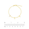 Triple Cross with Diamond Bracelet