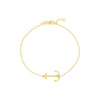 Sideways Anchor Adjustable Bracelet