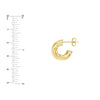 6mm ID Twisted Open Hoop Earrings