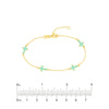 Lt.Turquoise Enamel Crosses Station Bracelet