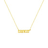 Gothic Cancer Nameplate Necklace
