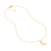 Script 'K' Diamond Bezel Necklace