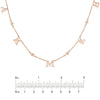 Initial &amp; Diamond Bezel Station Necklace
