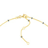 Grey Enamel Bead Saturn Chain