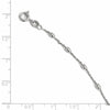 Sterling Silver Rhodium-plated Bead 9 inch Plus 1 inch Extender - Total 10 inch Anklet