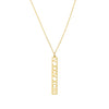 5mm Vertical Roman Numeral Pendant Necklace