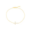 Sideways Cross Bracelet with 1/6tcw Diamond