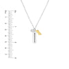 Sterling Silver Bridesmaid Paper Clip Chain Charm Necklace