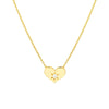 Heart with Diamond Adjustable Necklace
