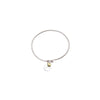 Sterling Silver Love Bangle with Heart Dangle