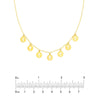 Cross Cutout Disc Dangles Adj. Necklace