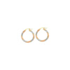 Tri-Color Spiral Hoop Earrings