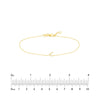 Sideways Mini CZ Wishbone Adj. Bracelet
