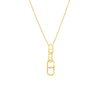 Interlocking Diamond Radiant Link Necklace