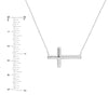 Large Sideways Cross Adjustable Necklace