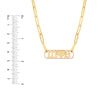 Gothic Initials with Heart Paper Clip Necklace