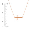 Sterling Silver Sideways Cross Necklace
