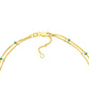 Blue Enamel and Saturn Adjustable Anklet