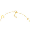 Sideways Open Hearts Adjustable Anklet