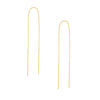Staple Bar Threader Earrings on Box Chain