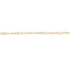 White Enamel Bead on Piatto Chain