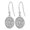 Sterling Silver RH-plated Polished Preciosa Crystal Earrings