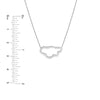 Sterling Silver CZ Open Cloud Necklace