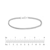 Sterling Silver 10mm Flat Oval Snake Bracelet