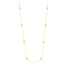 Sterling Silver Polished Bead Station Long Necklace