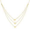 Triple Strand Puffy Heart Necklace