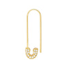 Diamond Safety Pin Threader Earrings