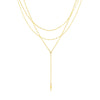 Diamond Multi Layered Lariat Spike Necklace