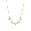 Simulated Turquoise Triangle Necklace
