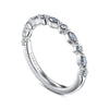 14K White Gold Diamond Wedding Band