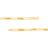 3+1 Hollow Fancy Rounded Paper Clip Chain with Pear Lock