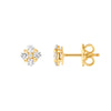 1/2tcw Diamond Flower Stud Earrings